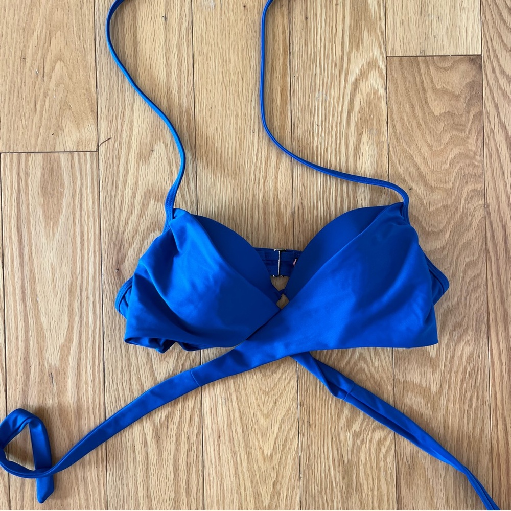 Victoria’s Secret blue wrap bikini top